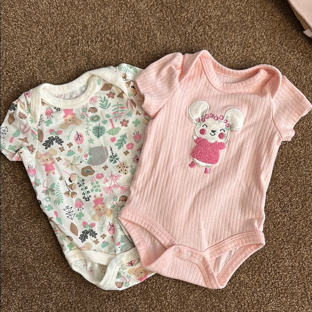 Charming Pink and Cream Bodysuits for Babies